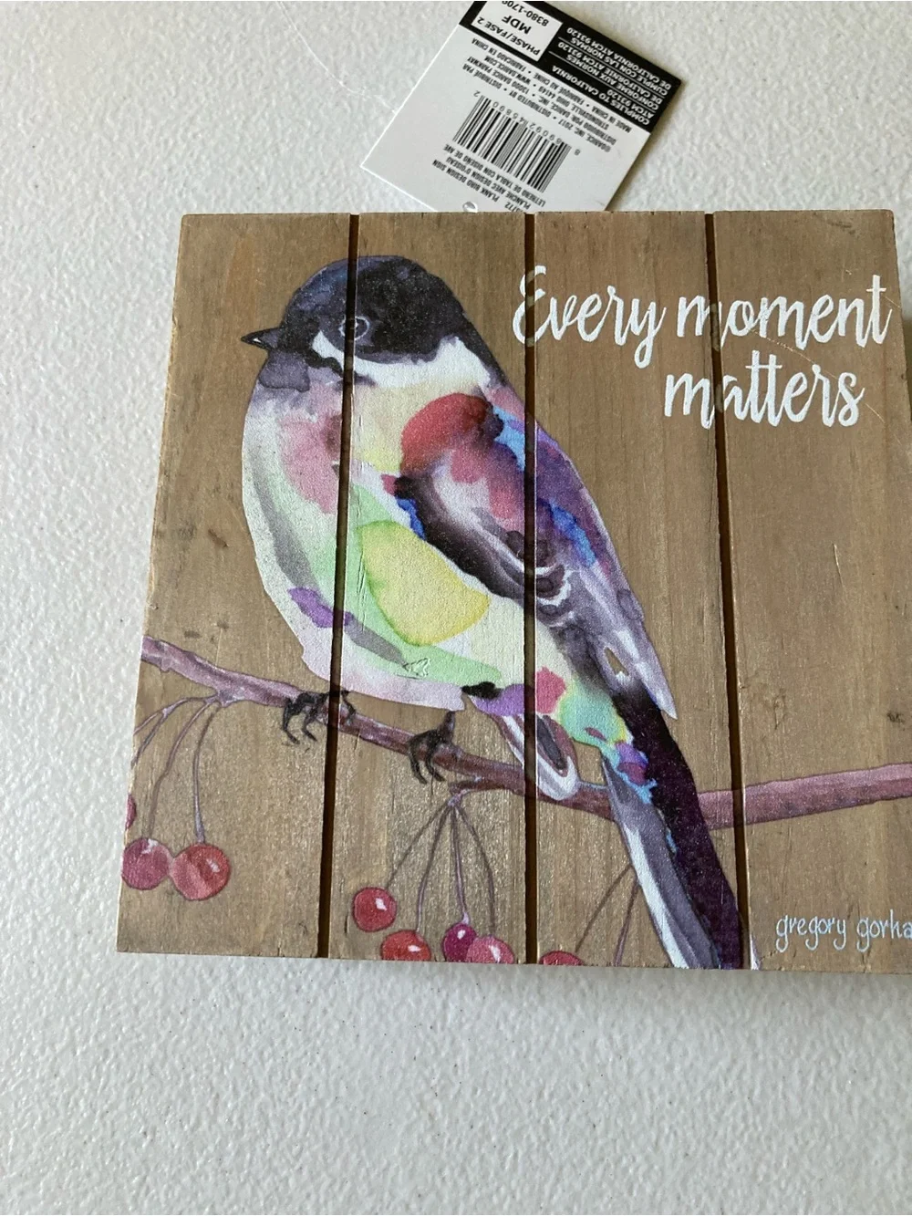 Darice Rustic Bird Hanging Plaque 